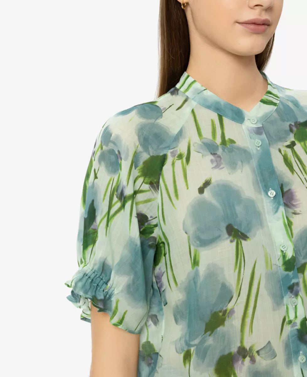 Luisa Cerano Ramie-Bluse mit Flower-Print - the cornflower print 4 Luisa Cerano Luisa Cerano Ramie-Bluse mit Flower-Print - the cornflower print