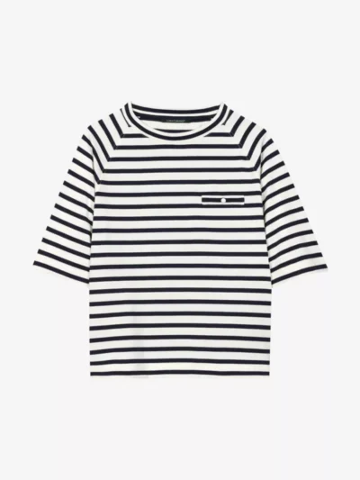 Luisa Cerano Luisa Cerano Ringel-Shirt mit Knopf-Detail - navy blue stripe