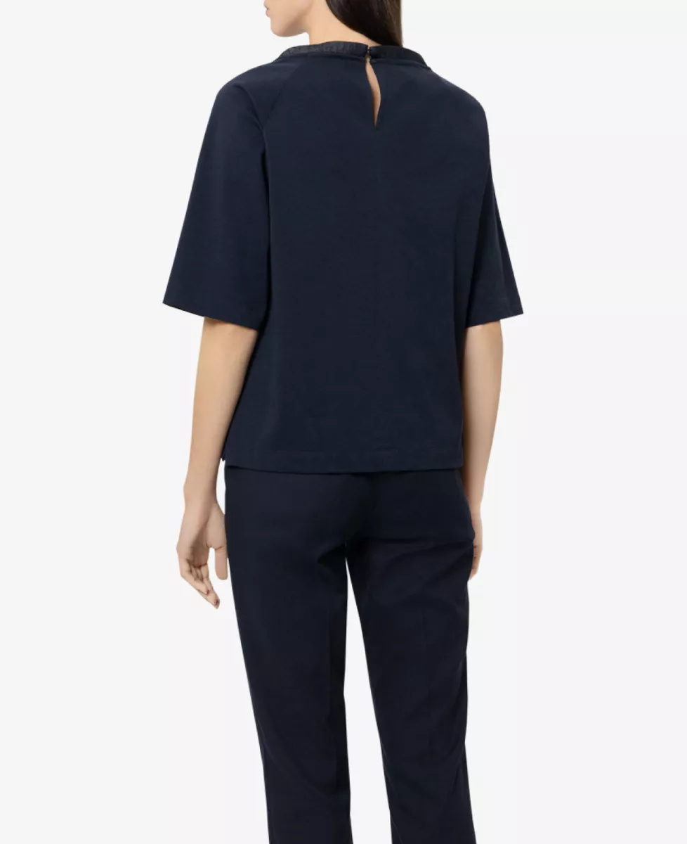 Luisa Cerano Shirt mit Denim-Patch - navy 5 Luisa Cerano Luisa Cerano Shirt mit Denim-Patch - navy