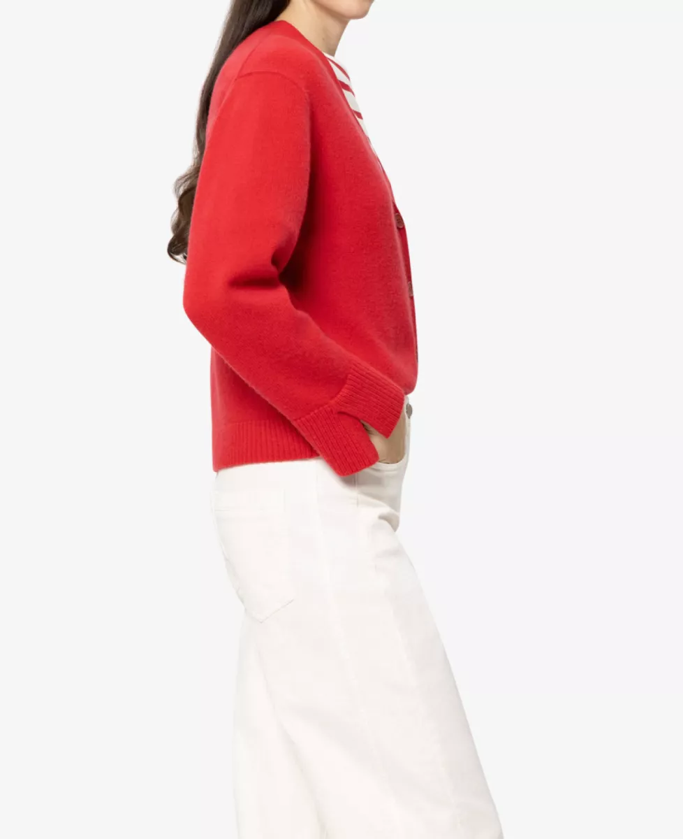 Luisa Cerano Cardigan aus Kaschmir-Mix - cherry red 4 Luisa Cerano Luisa Cerano Cardigan aus Kaschmir-Mix - cherry red