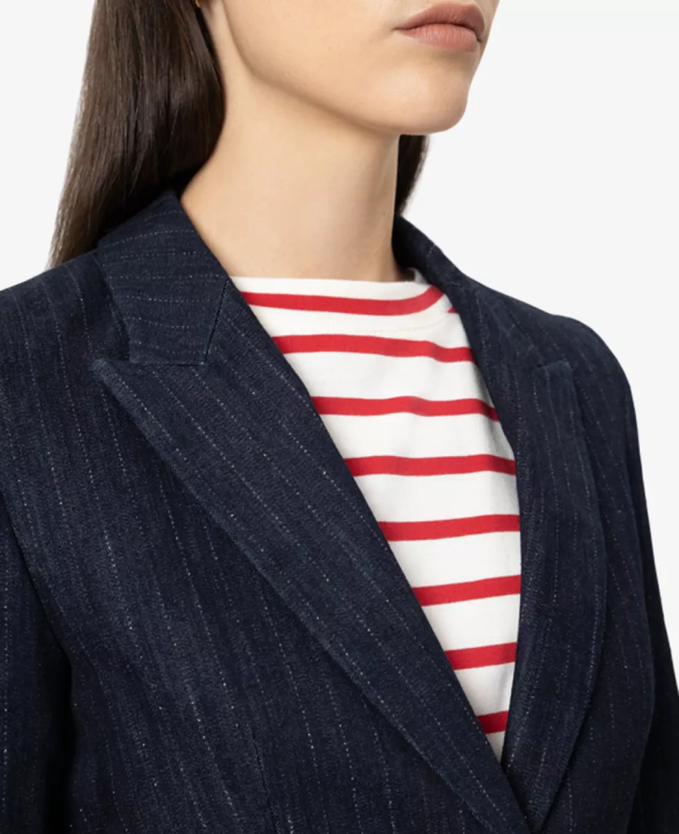 Luisa Cerano Pinstripe-Denim-Blazer - denim pin stripe 3 Luisa Cerano Luisa Cerano Pinstripe-Denim-Blazer - denim pin stripe