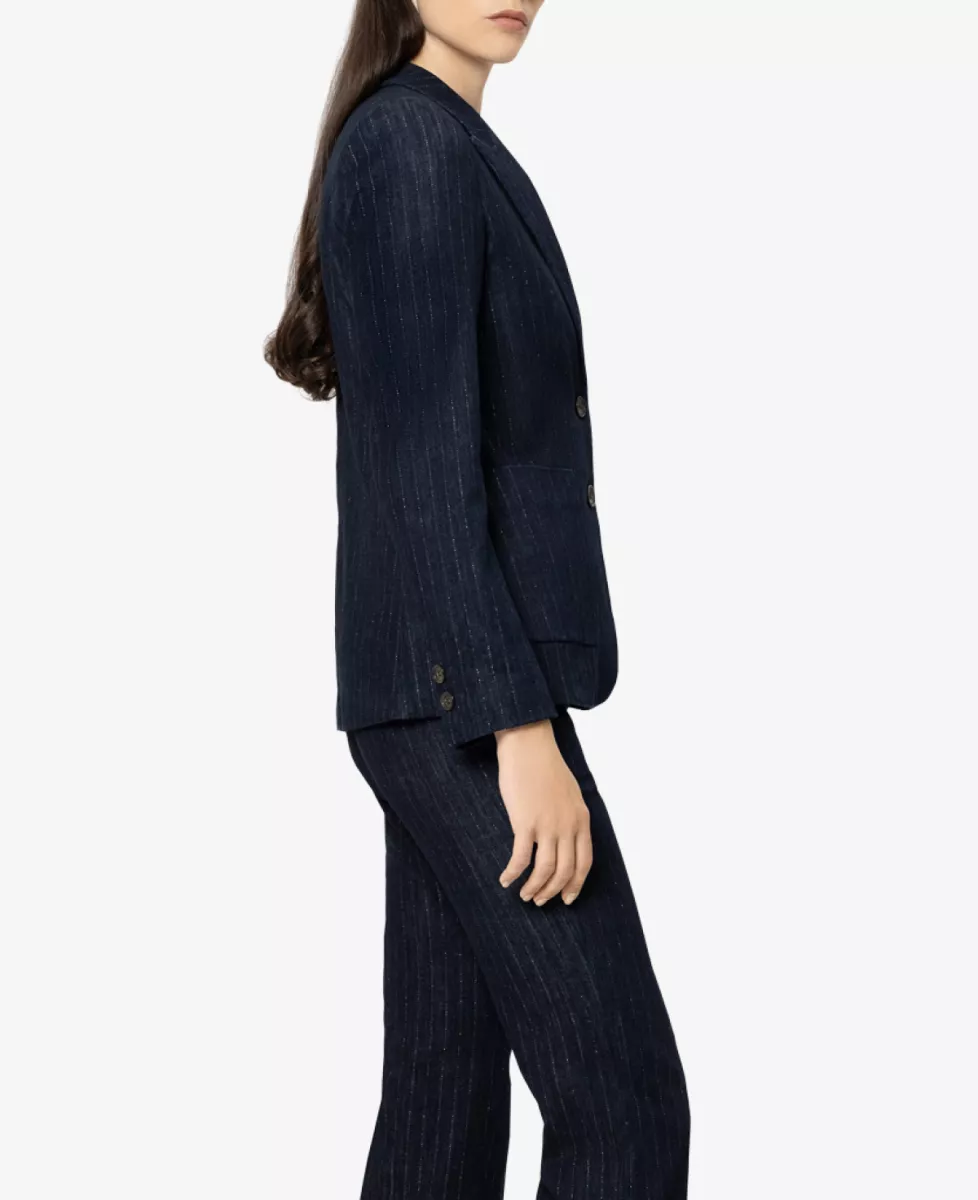 Luisa Cerano Pinstripe-Denim-Blazer - denim pin stripe 4 Luisa Cerano Luisa Cerano Pinstripe-Denim-Blazer - denim pin stripe