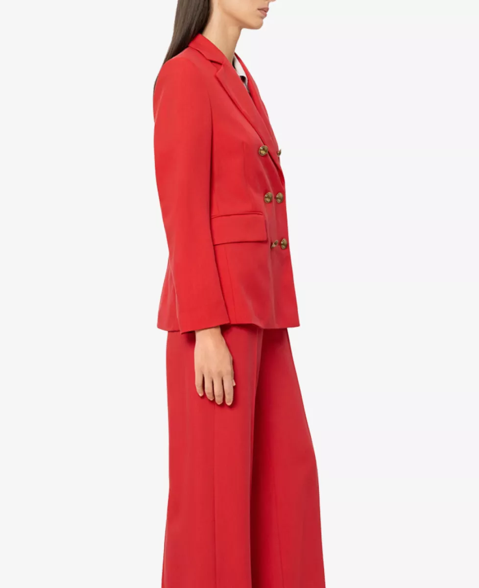 Luisa Cerano Gabardine-Blazer - cherry red 4 Luisa Cerano Luisa Cerano Gabardine-Blazer - cherry red
