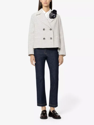 Luisa Cerano Luisa Cerano Streifen-Cabanjacke - creme / blue stripe
