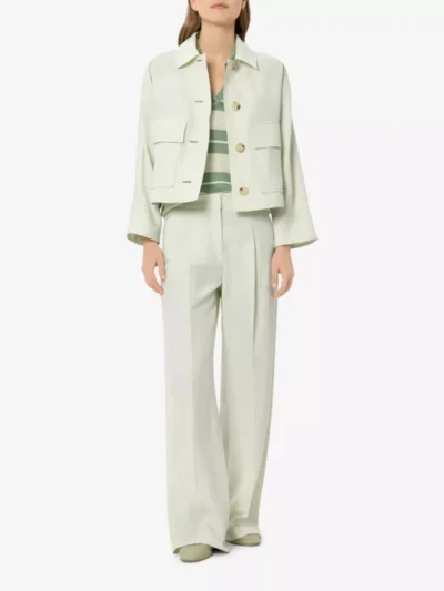 Luisa Cerano Luisa Cerano Hemdjacke aus Leinen-Mix - pistachio
