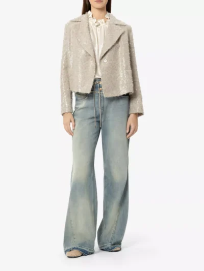 Luisa Cerano Luisa Cerano Pailletten-Cabanjacke - taupe