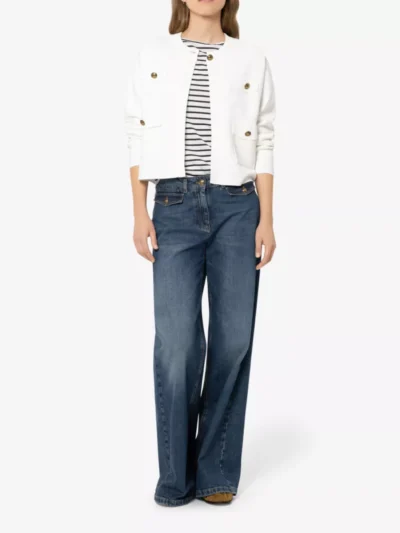 Luisa Cerano Luisa Cerano Feinstrick-Blouson - off-white