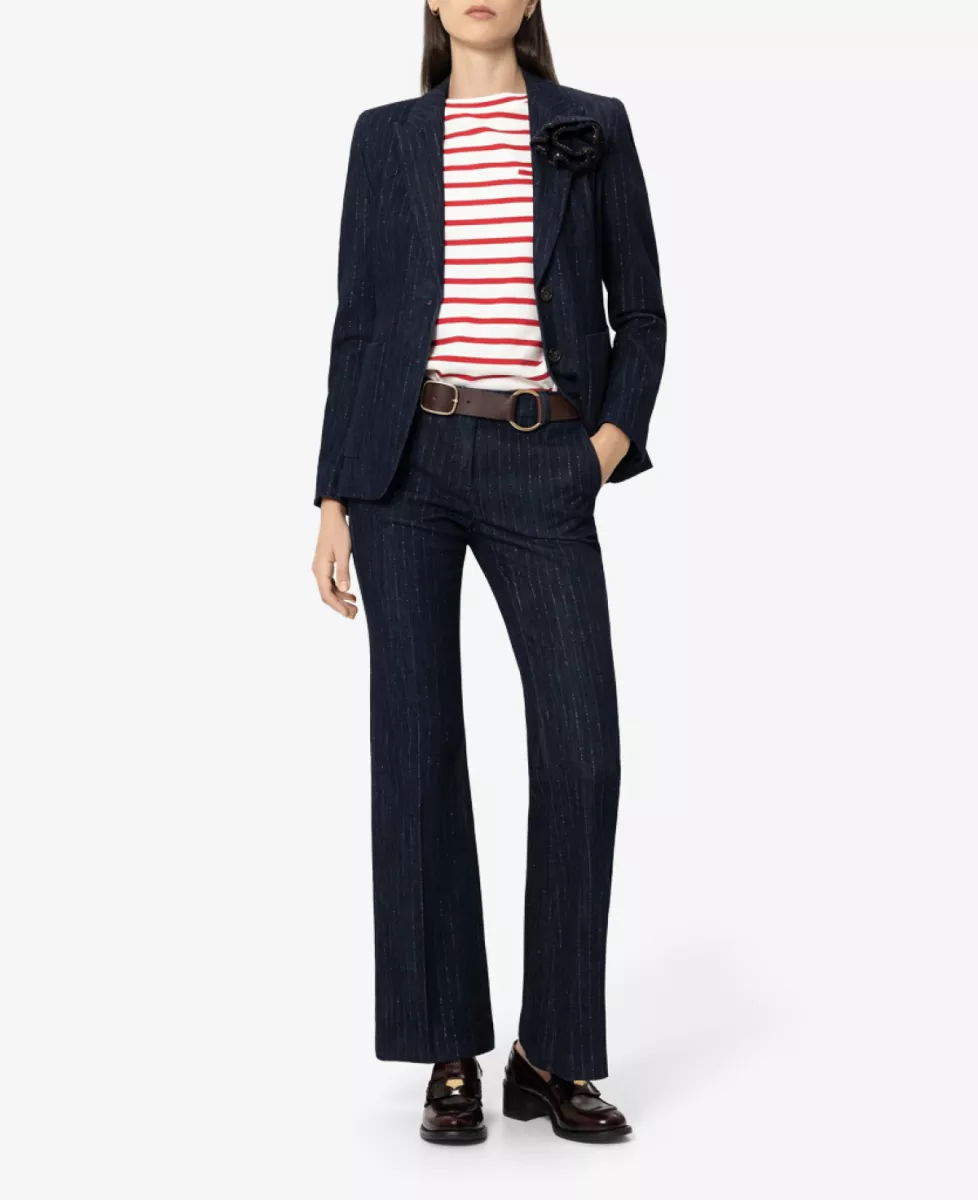 Luisa Cerano Pinstripe-Bootleg-Denim - denim pin stripe 2 Luisa Cerano Luisa Cerano Pinstripe-Bootleg-Denim - denim pin stripe