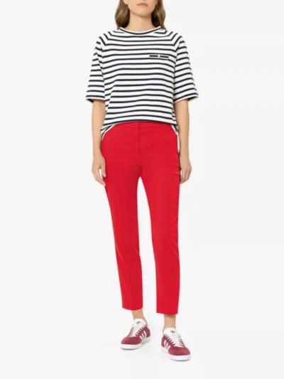 Luisa Cerano Luisa Cerano Gabardine-Slimtailored-Pants - cherry red