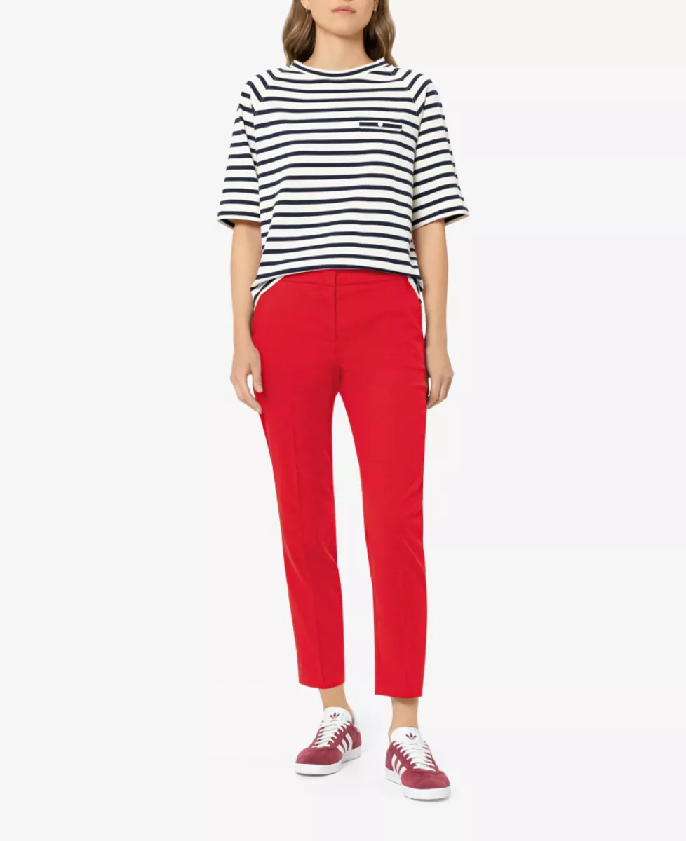 Luisa Cerano Gabardine-Slimtailored-Pants - cherry red 2 Luisa Cerano Luisa Cerano Gabardine-Slimtailored-Pants - cherry red