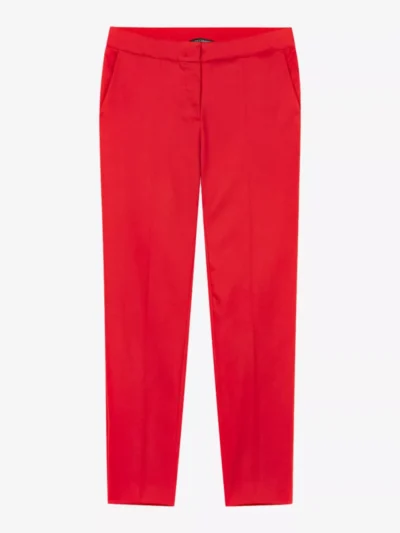 Luisa Cerano Luisa Cerano Gabardine-Slimtailored-Pants - cherry red
