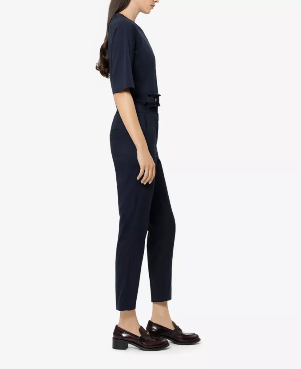 Luisa Cerano Gabardine-Slimtailored-Pants - navy 3 Luisa Cerano Luisa Cerano Gabardine-Slimtailored-Pants - navy