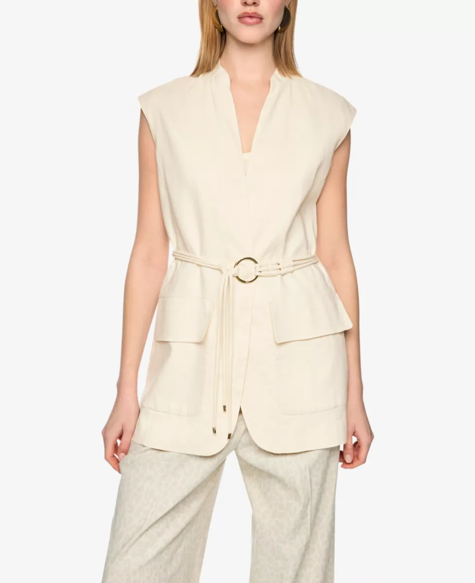 Marc Cain Collections Weste - bright ecru 4 Marc Cain Collections Marc Cain Collections Weste - bright ecru