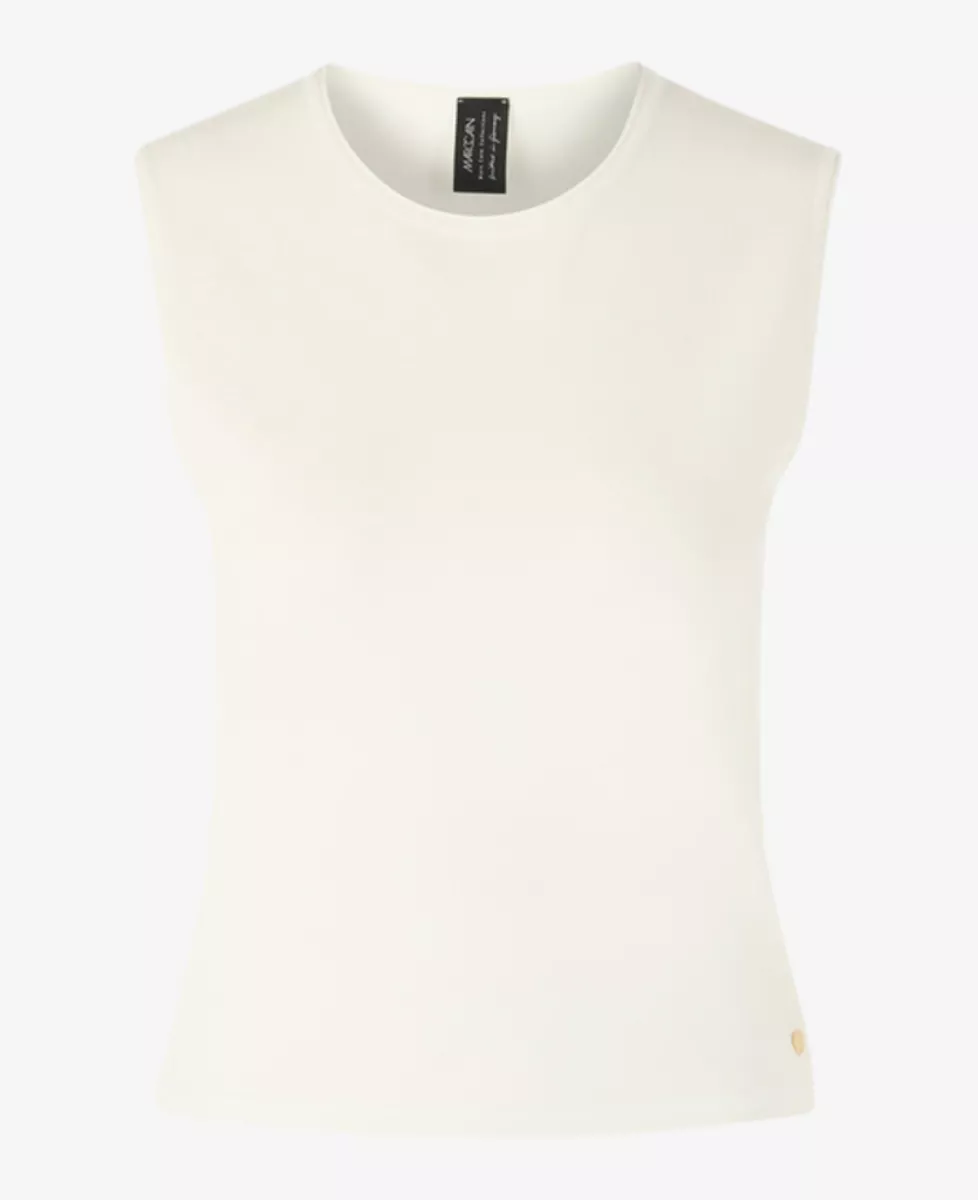 Marc Cain Collections topje - bright ecru 1 Marc Cain Collections Marc Cain Collections topje - bright ecru