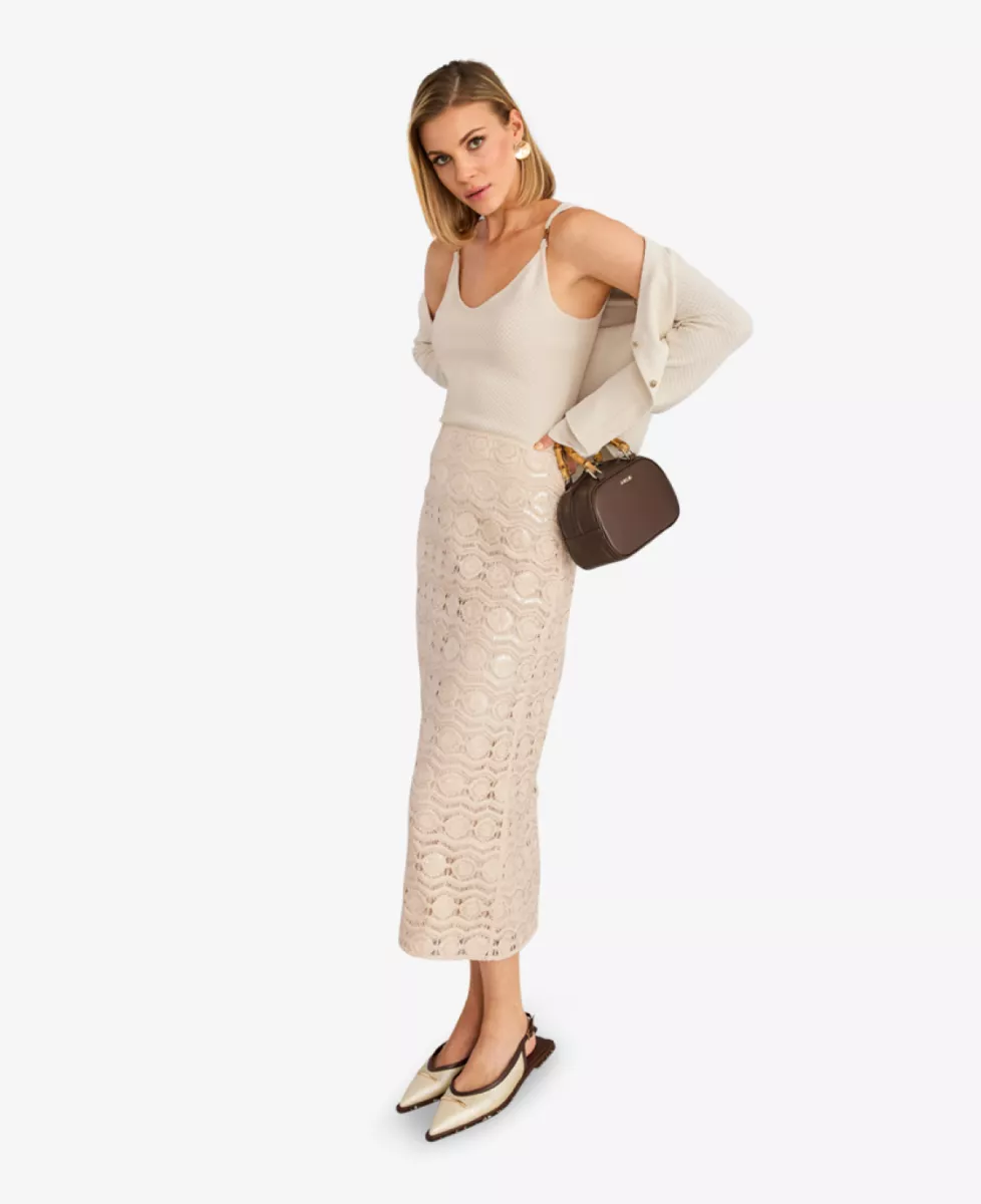 Marc Cain Collections Rock - bright ecru 2 Marc Cain Collections Marc Cain Collections Rock - bright ecru