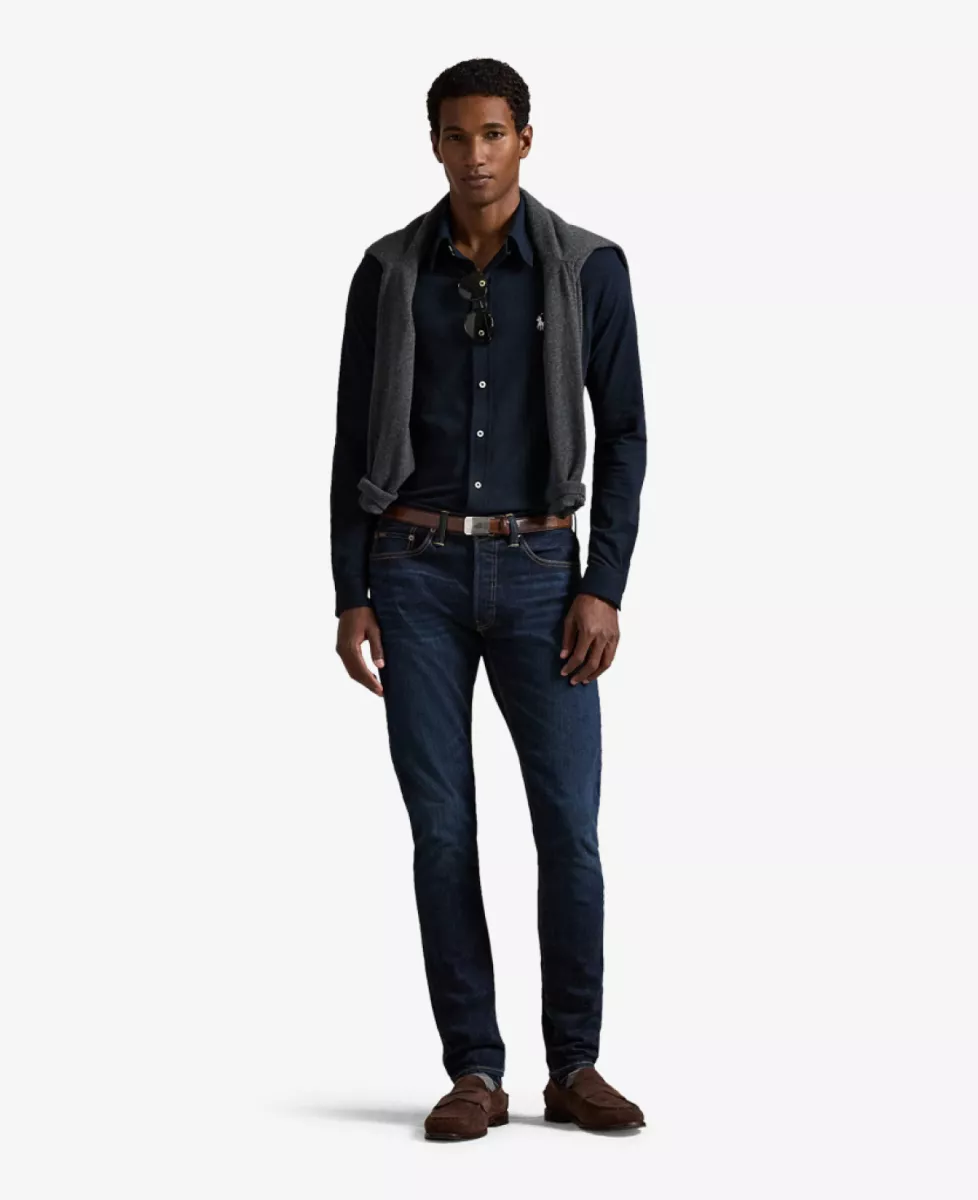 Ralph Lauren Shirt Pique Jersey - Navy 2 Ralph Lauren Ralph Lauren Shirt Pique Jersey - Navy