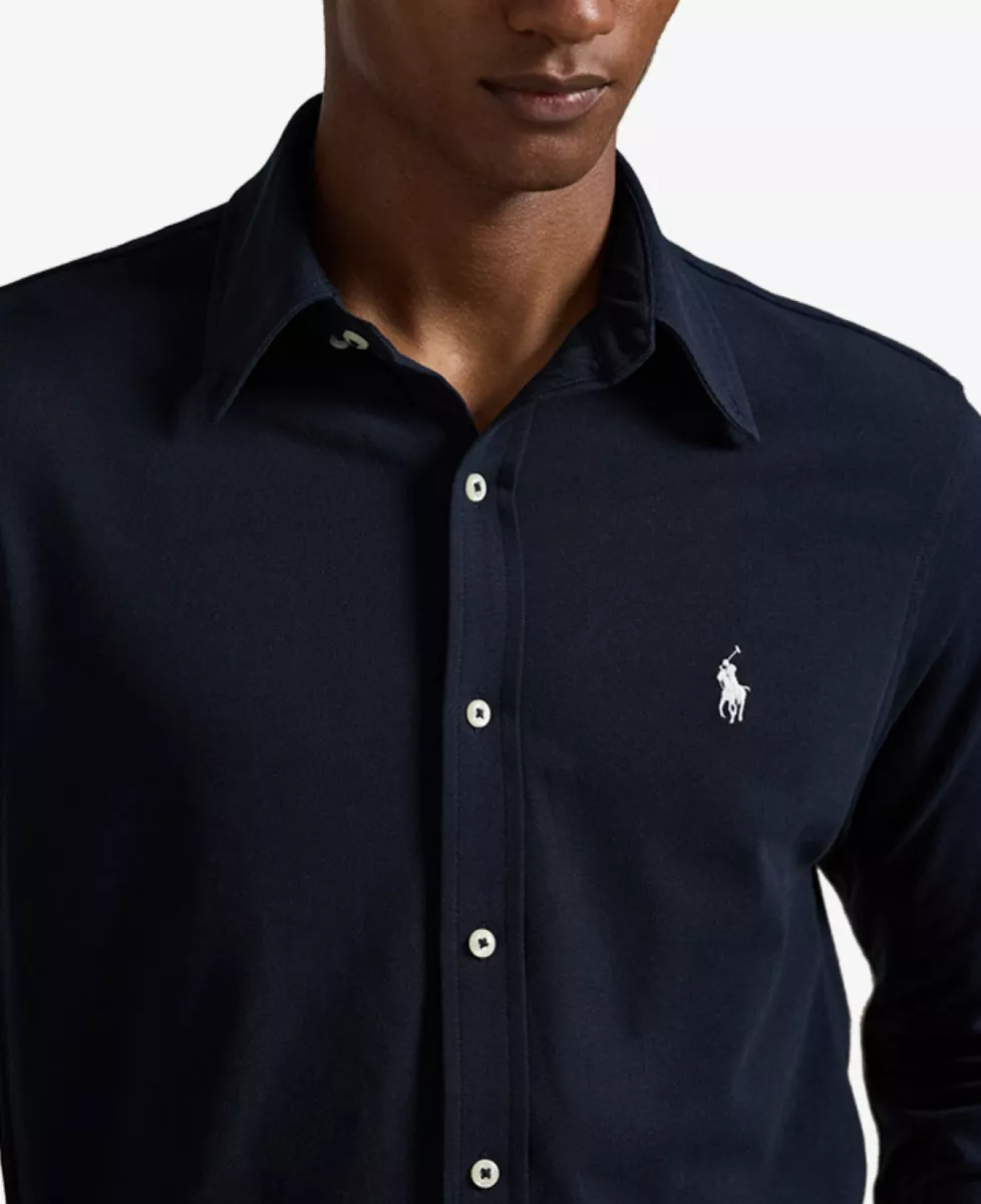 Ralph Lauren Shirt Pique Jersey - Navy 4 Ralph Lauren Ralph Lauren Shirt Pique Jersey - Navy