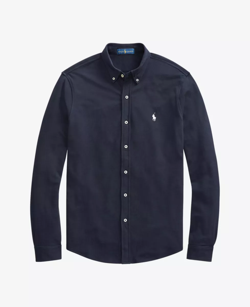 Ralph Lauren Shirt Pique Jersey - Navy 1 Ralph Lauren Ralph Lauren Shirt Pique Jersey - Navy