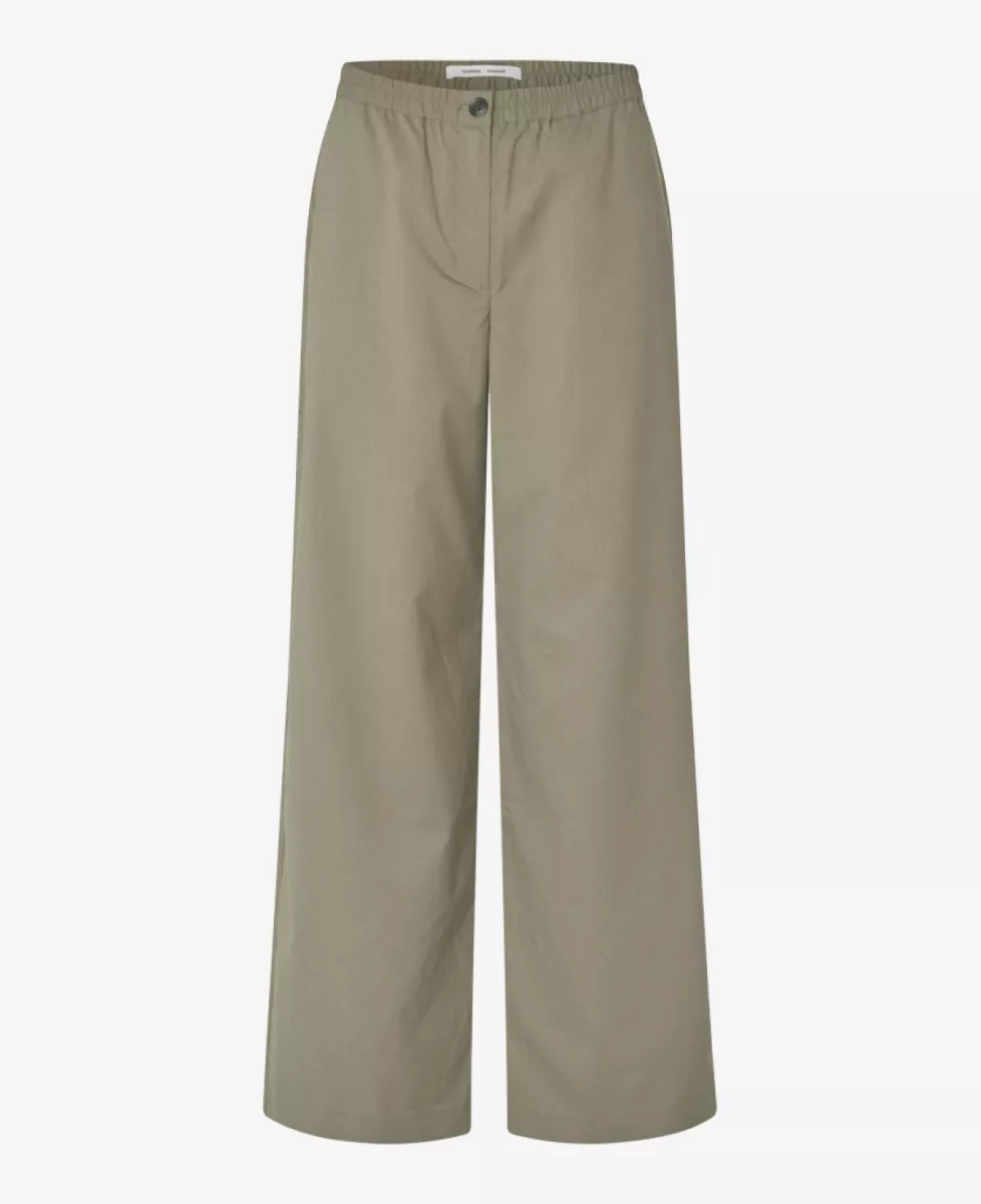 Samsoe Samsoe Broek - Khaki 1 Samsoe Samsoe Samsoe Samsoe Broek - Khaki