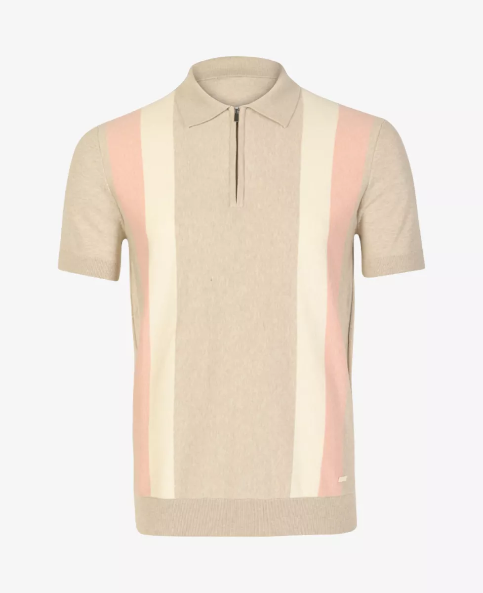 Seven Dials Polo Gebreid - Beige 1 Seven Dials Seven Dials Polo Gebreid - Beige