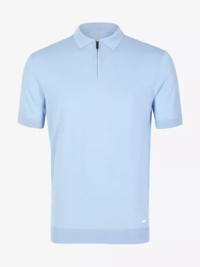 Seven Dials Seven Dials Polo Gebreid - Lichtblauw