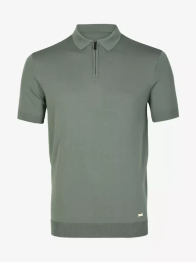 Seven Dials Seven Dials Polo Gebreid - Middelgroen
