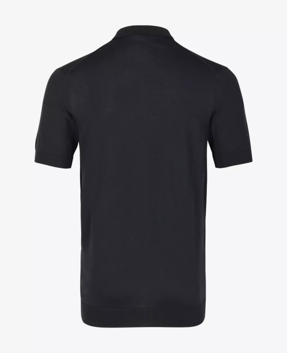 Seven Dials Polo Gebreid - Navy 2 Seven Dials Seven Dials Polo Gebreid - Navy