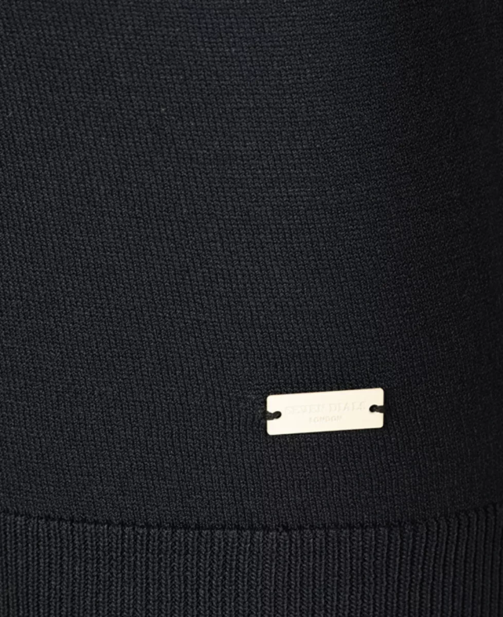Seven Dials Polo Gebreid - Navy 4 Seven Dials Seven Dials Polo Gebreid - Navy