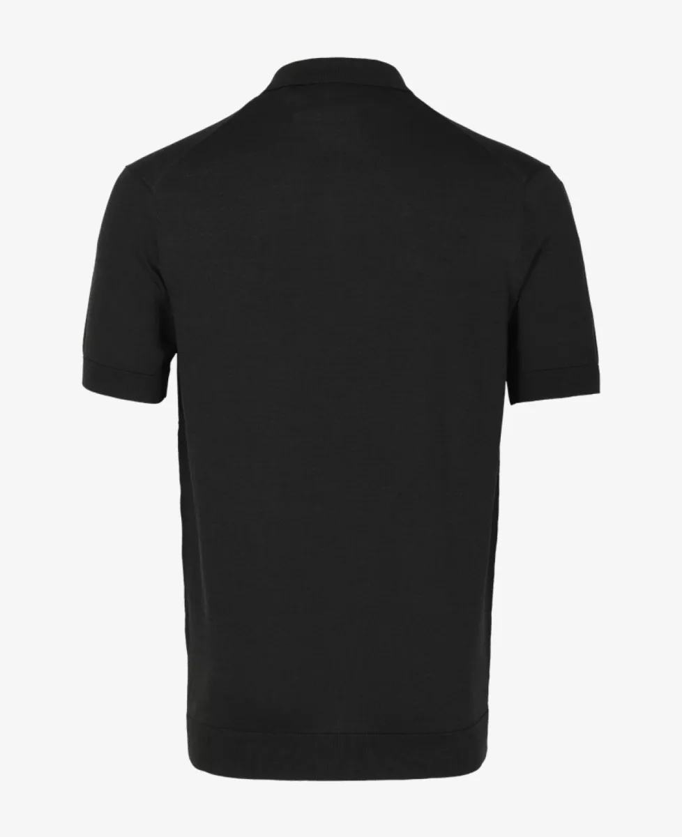 Seven Dials Polo Gebreid - Zwart 2 Seven Dials Seven Dials Polo Gebreid - Zwart