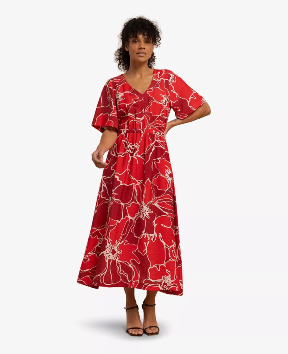 Studio Anneloes Jurk - 4028 ruby red/coral red 2 Studio Anneloes Studio Anneloes Jurk - 4028 ruby red/coral red