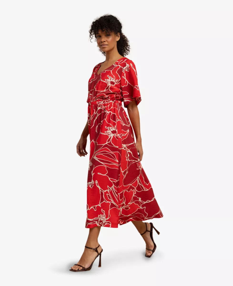 Studio Anneloes Jurk - 4028 ruby red/coral red 3 Studio Anneloes Studio Anneloes Jurk - 4028 ruby red/coral red