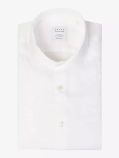 Xacus Xacus Linnen shirt short fit - Wit