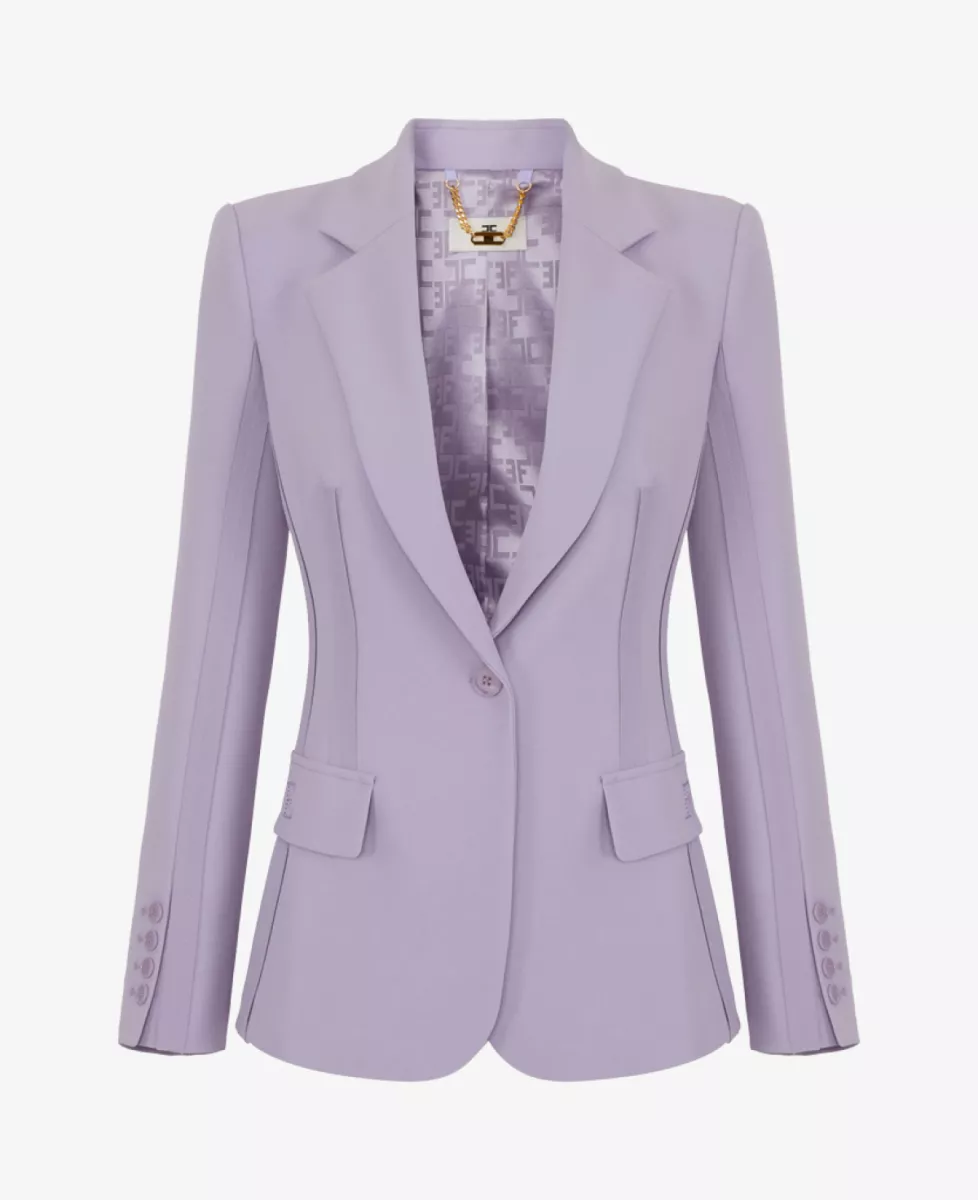 Elisabetta Franchi Blazer - Lila 1 Elisabetta Franchi Elisabetta Franchi Blazer - Lila