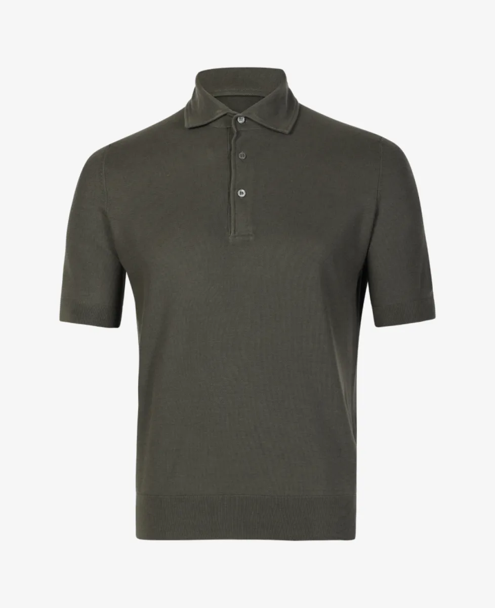 Gran Sasso Polo Zijde - Donkergroen 1 Gran Sasso Gran Sasso Polo Zijde - Donkergroen