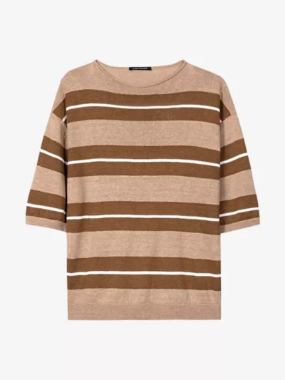 Luisa Cerano Luisa Cerano Pullover Kurzarm - dark terracotta