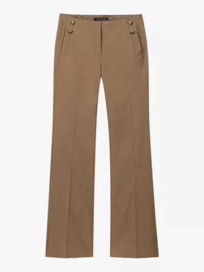 Luisa Cerano Luisa Cerano Gabardine-Flared-Pants - tobacco