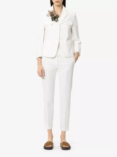 Luisa Cerano Luisa Cerano Slim-Tailored-Pants - white