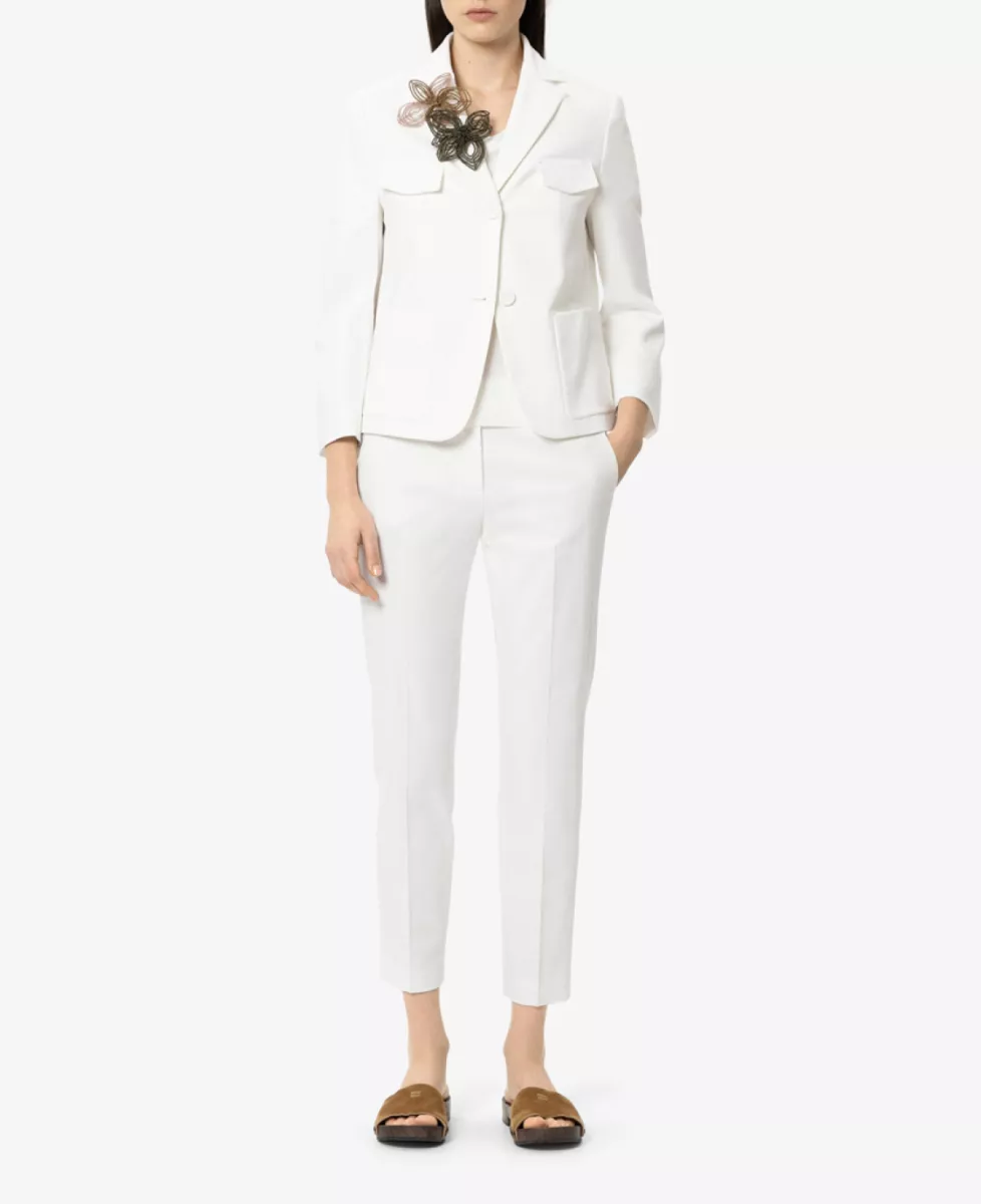 Luisa Cerano Slim-Tailored-Pants - white 2 Luisa Cerano Luisa Cerano Slim-Tailored-Pants - white
