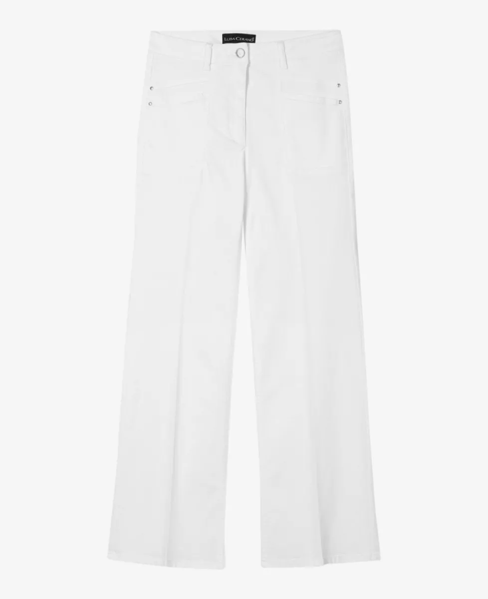 Luisa Cerano Authentic-Flared-Denim - white 1 Luisa Cerano Luisa Cerano Authentic-Flared-Denim - white