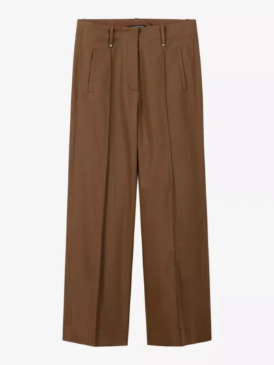 Luisa Cerano Luisa Cerano Twill-Wideleg-Pants - dark terracotta
