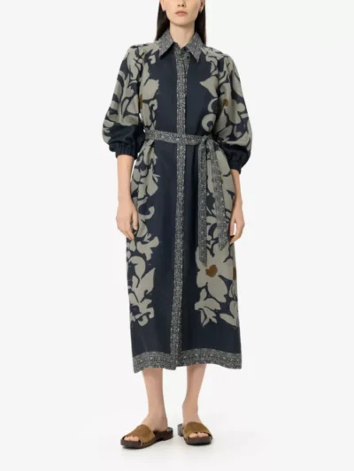 Luisa Cerano Luisa Cerano Kleid - the ethnic flower navy