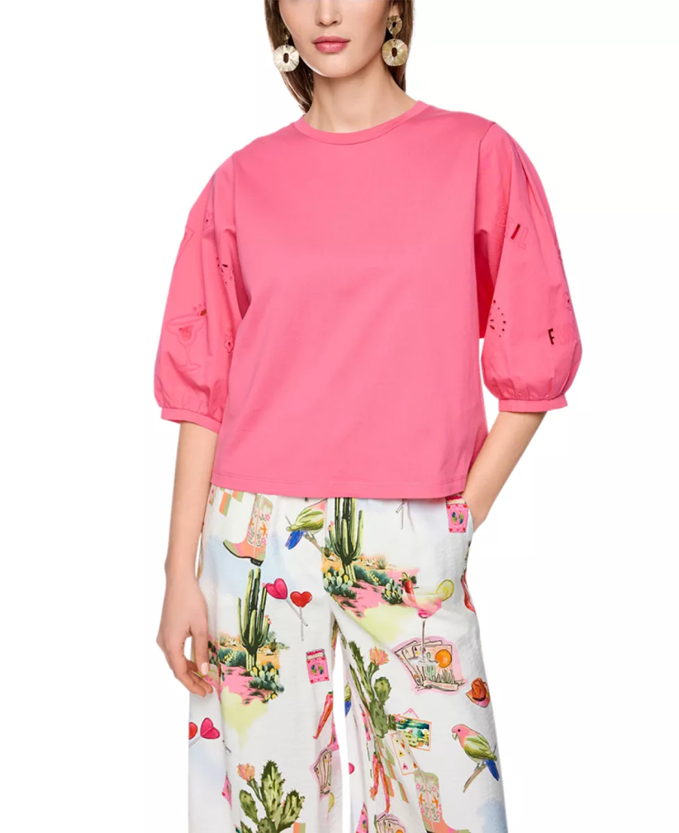 Marc Cain Sports t-shirt - pink lemonade 3 Marc Cain Sports Marc Cain Sports t-shirt - pink lemonade