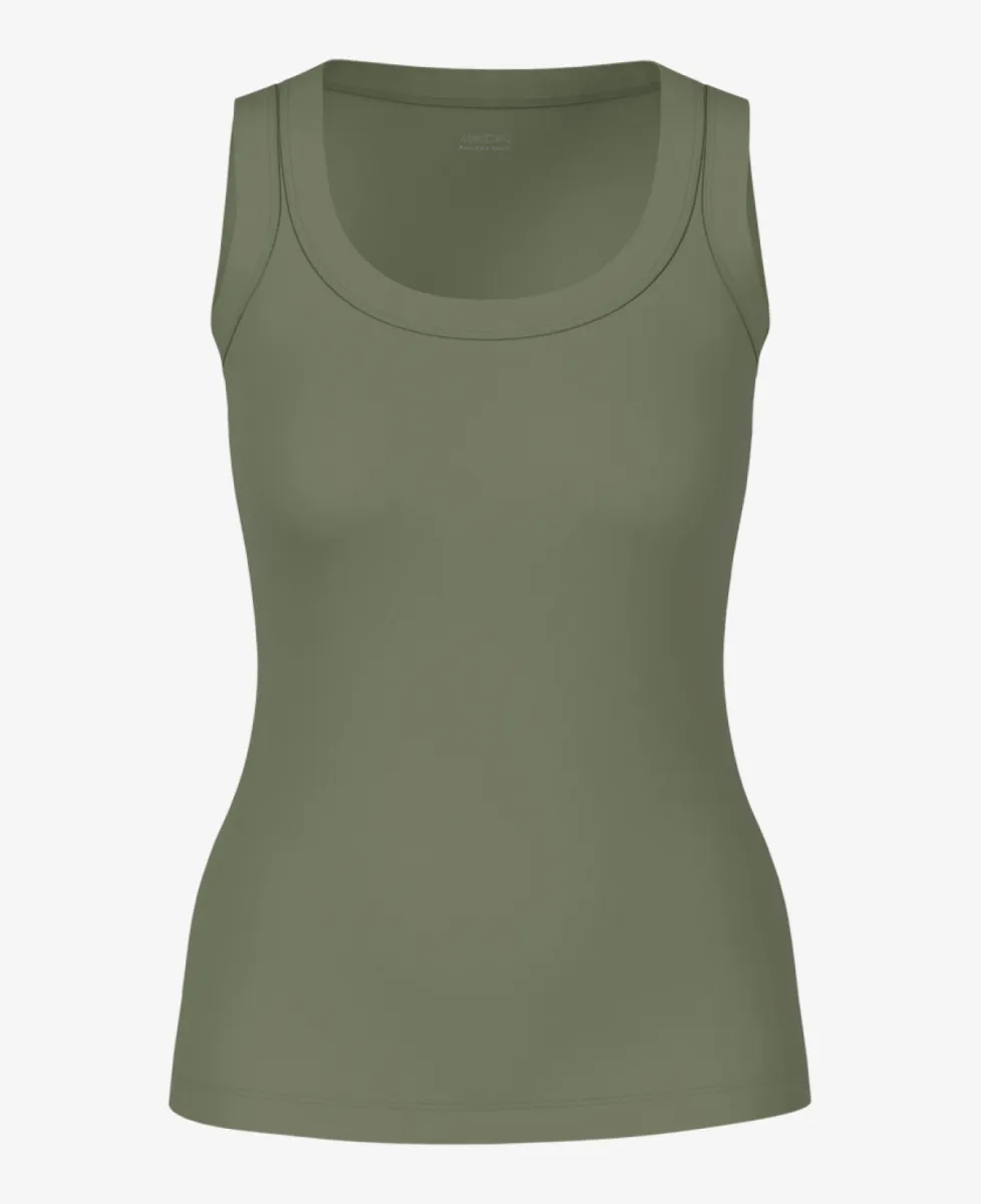 Marc Cain Sports topje - olivine 1 Marc Cain Sports Marc Cain Sports topje - olivine