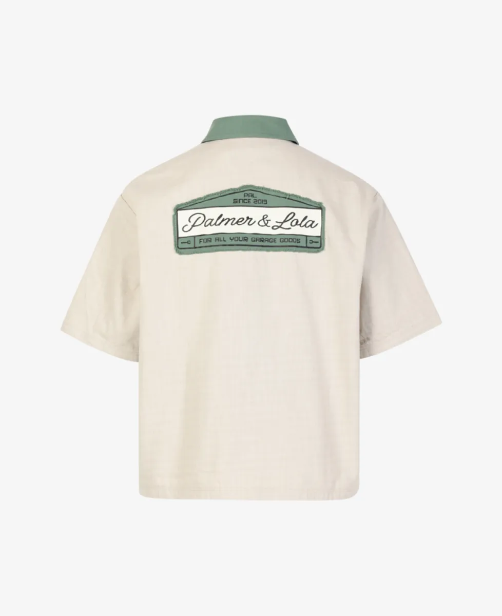 PAL Sporting Goods The Garage Goods Cotton Canvas Polo - Ecru 2 PAL Sporting Goods PAL Sporting Goods The Garage Goods Cotton Canvas Polo - Ecru