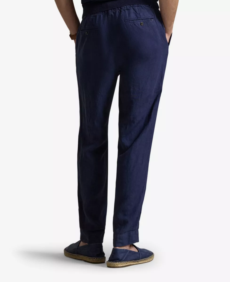 Ralph Lauren Broek Drawstring Linnen - Donkerblauw 5 Ralph Lauren Ralph Lauren Broek Drawstring Linnen - Donkerblauw