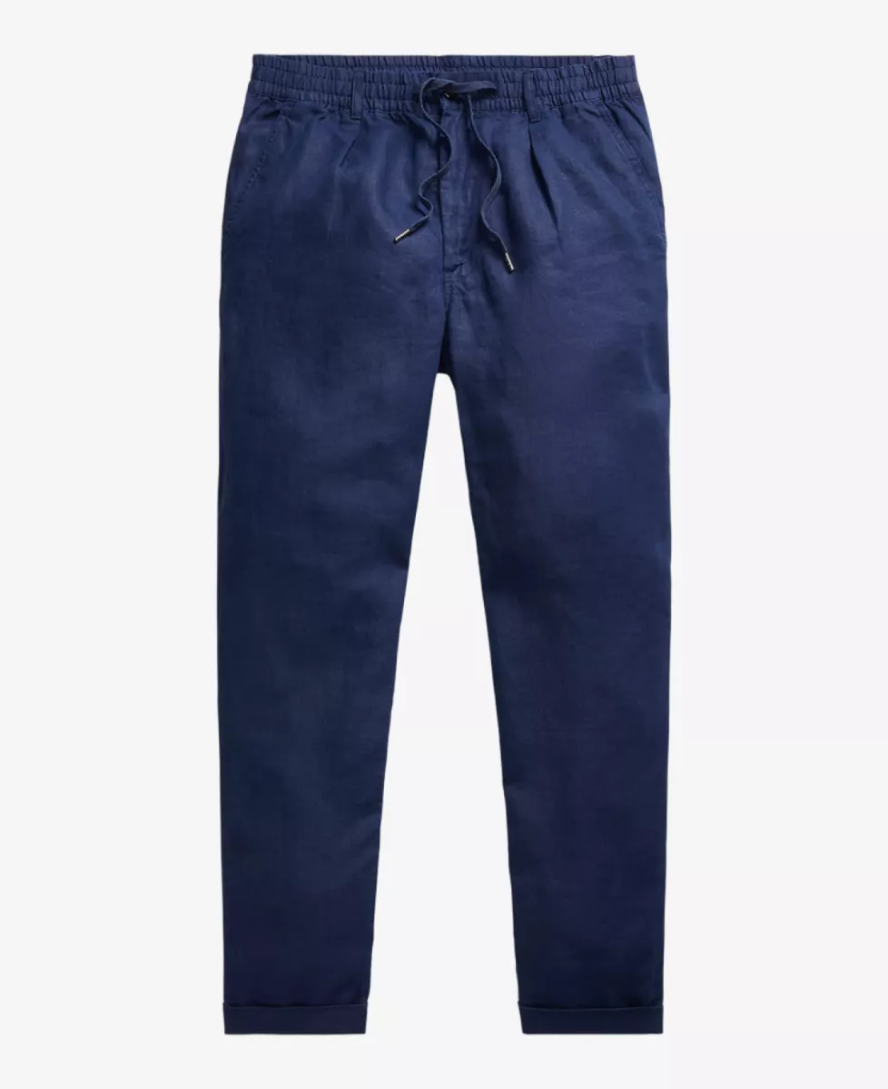 Ralph Lauren Broek Drawstring Linnen - Donkerblauw 1 Ralph Lauren Ralph Lauren Broek Drawstring Linnen - Donkerblauw