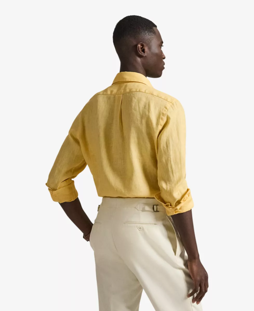 Ralph Lauren Shirt Linnen - Geel 6 Ralph Lauren Ralph Lauren Shirt Linnen - Geel