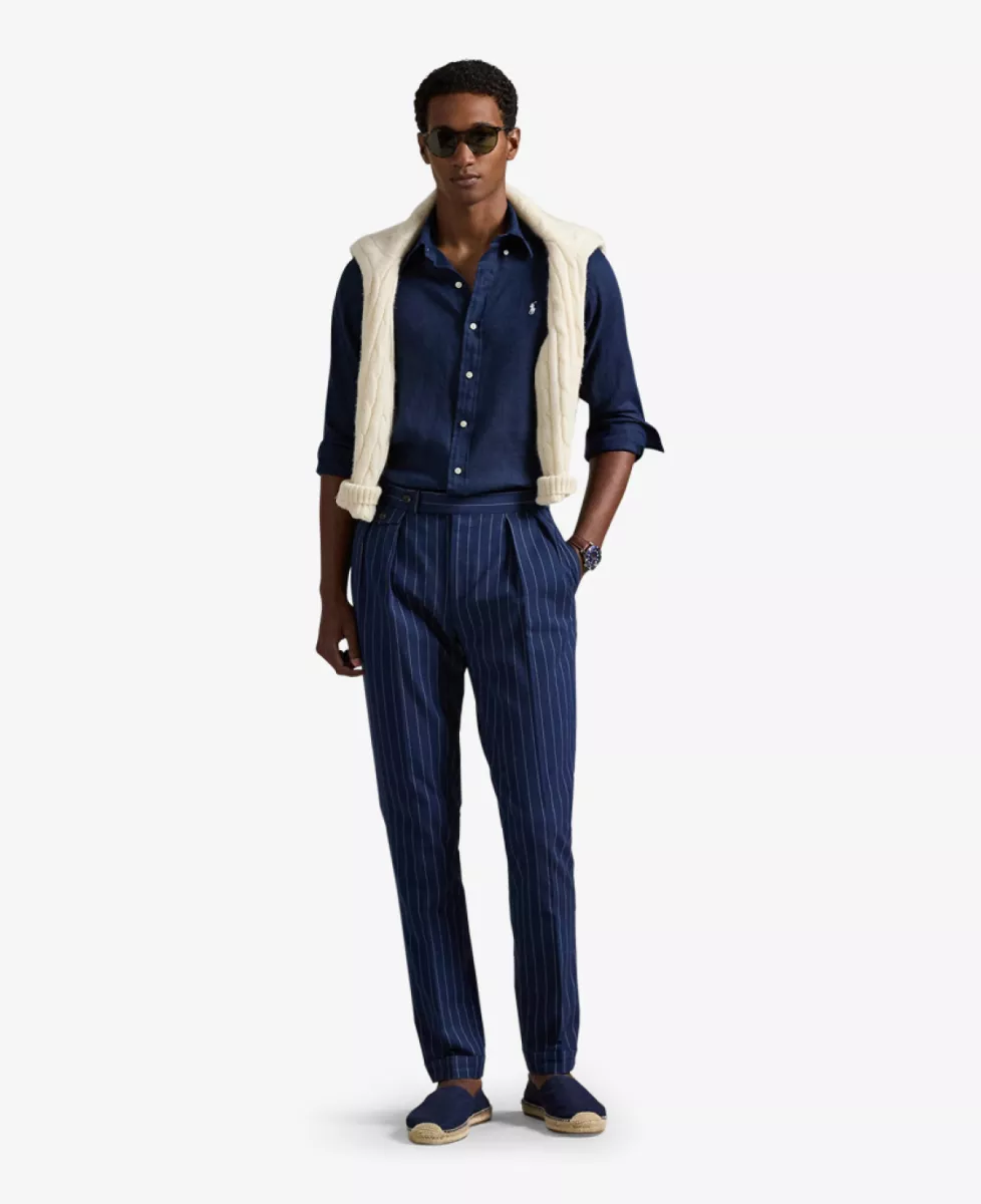 Ralph Lauren Shirt Linnen - Navy 2 Ralph Lauren Ralph Lauren Shirt Linnen - Navy