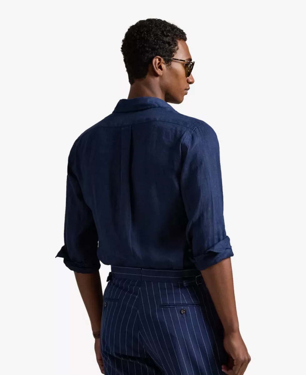 Ralph Lauren Shirt Linnen - Navy 5 Ralph Lauren Ralph Lauren Shirt Linnen - Navy