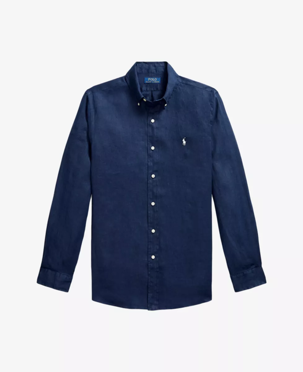 Ralph Lauren Shirt Linnen - Navy 1 Ralph Lauren Ralph Lauren Shirt Linnen - Navy